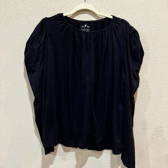 VELVET BY GRAHAM‎ AND SPENCER WOMENS TOP BLACK SIZE 1X TRACIE 05-EX - Picture 1 of 5